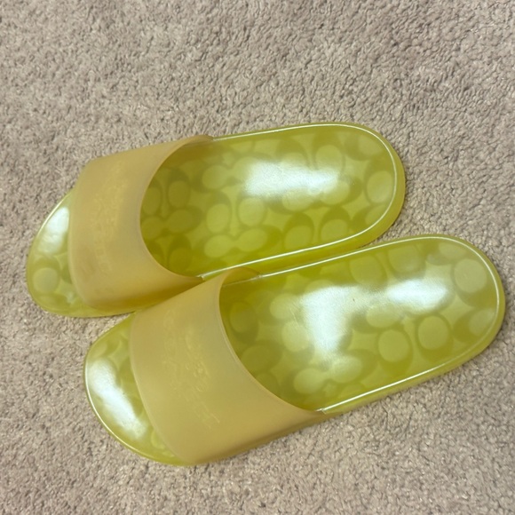 Coach Ulyssa Rubber Slides, yellow - Picture 1 of 6